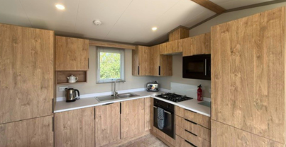 Internal of a caravan kitchen