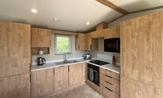 Internal of a caravan kitchen