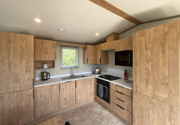 Internal of a caravan kitchen