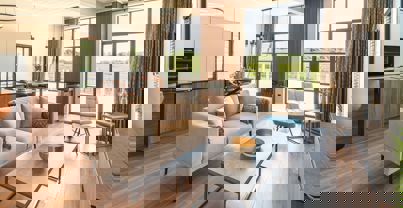 Interior of a Super Lodge Open Plan Living Area