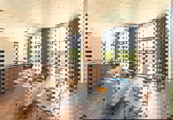 Interior of a Super Lodge Open Plan Living Area