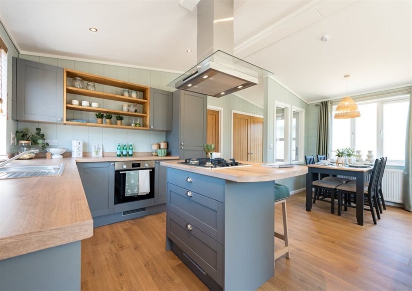 Internal of a Luxury Lodge Open Plan Kitchen Diner