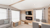 Internal of an accessible caravan lounge diner