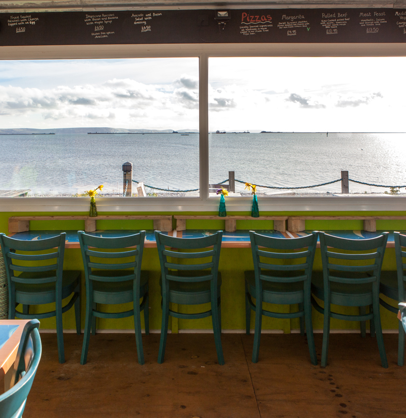 The internal of Billy Winters Restaurant looking out to sea