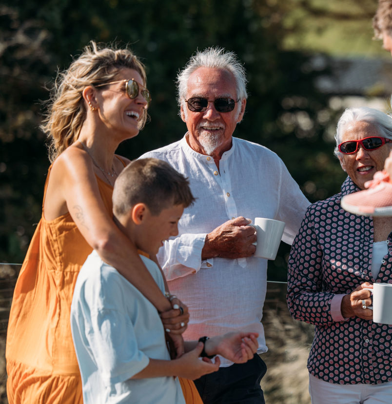 Large family gathering on holiday