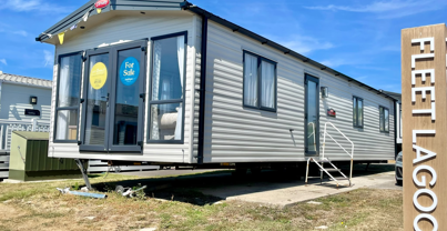 External of a caravan on pitch