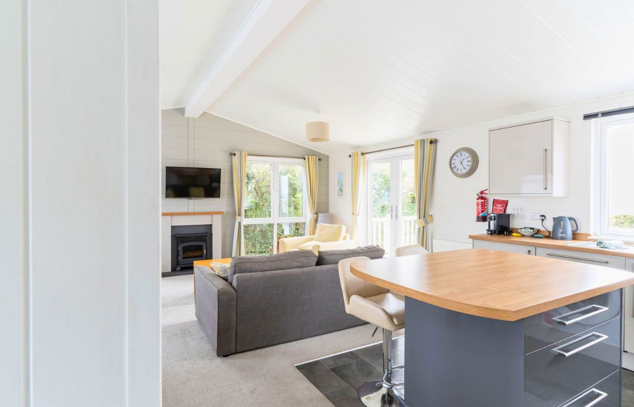 Internal of a lodge open plan living space