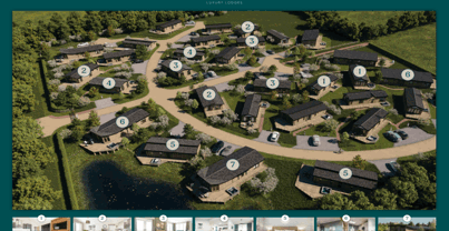 Aerial CGI of The Stables Lodge Development