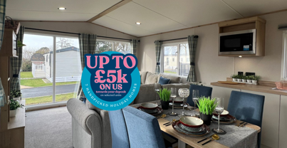 Internal of a Caravan Open Plan Living Area