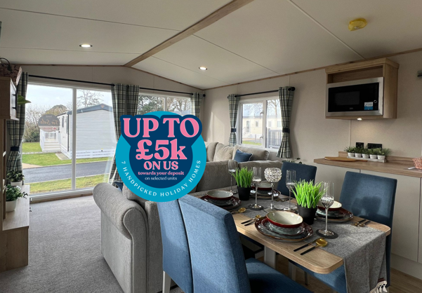 Internal of a Caravan Open Plan Living Area