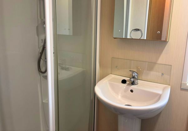 Internal of a caravan bathroom