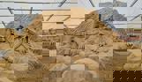 A large sculpture made out of sand