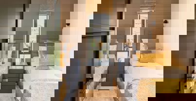 Interior of a Super Lodge Twin Bedroom