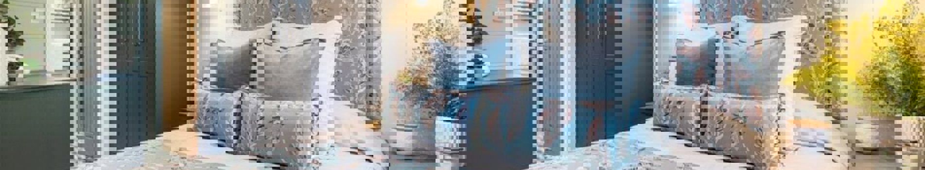 Internal of a Luxury Lodge Master Bedroom with Ensuite