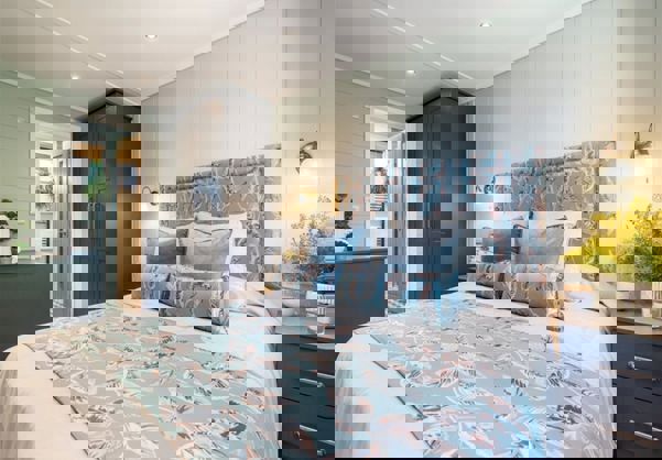 Internal of a Luxury Lodge Master Bedroom with Ensuite