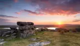 Bodmin Moor countryside views at sunset