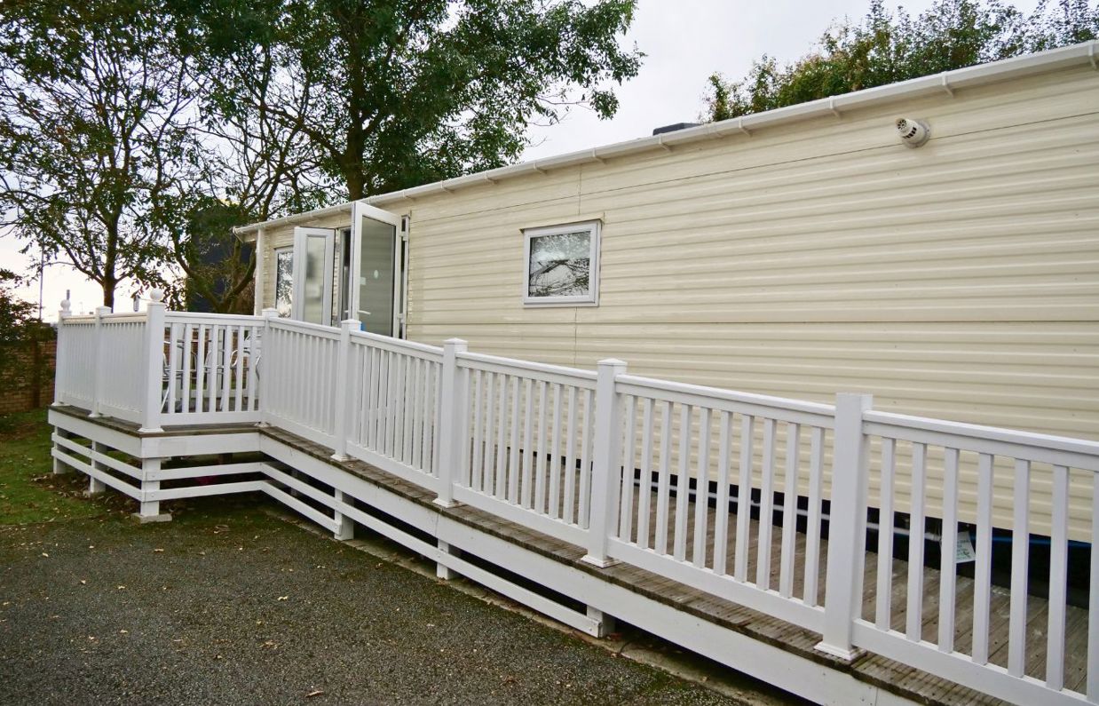 External of an accessible caravan ramp to entrance
