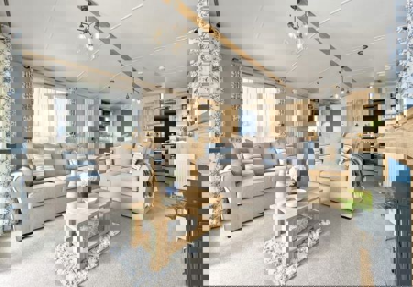 Internal of a Caravan Open Plan Living Space