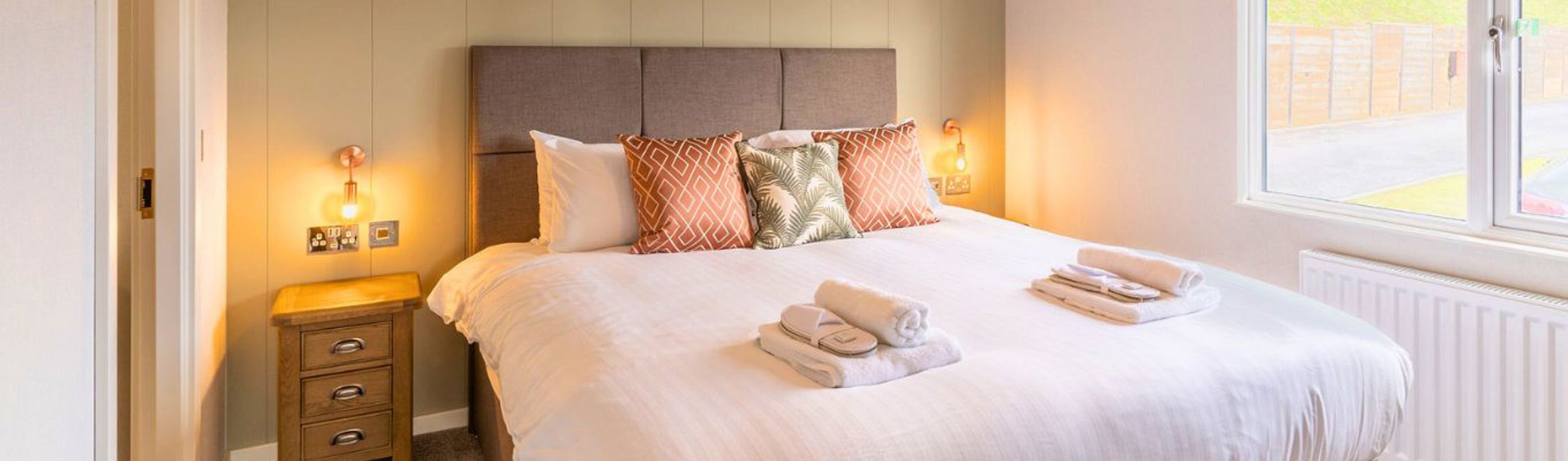 Master bedroom in luxury lodge 