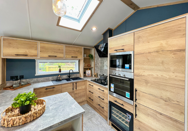 Internal of a caravan kitchen