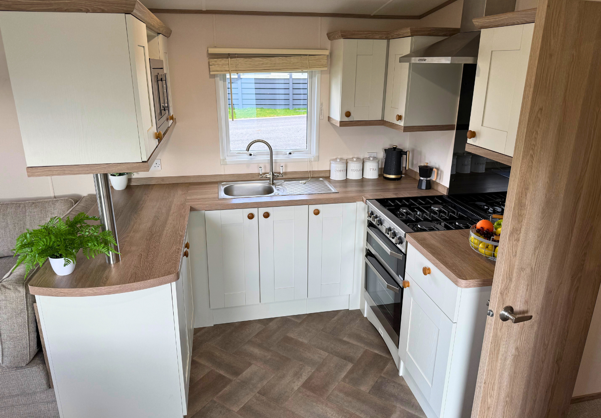 Internal of a caravan kitchen