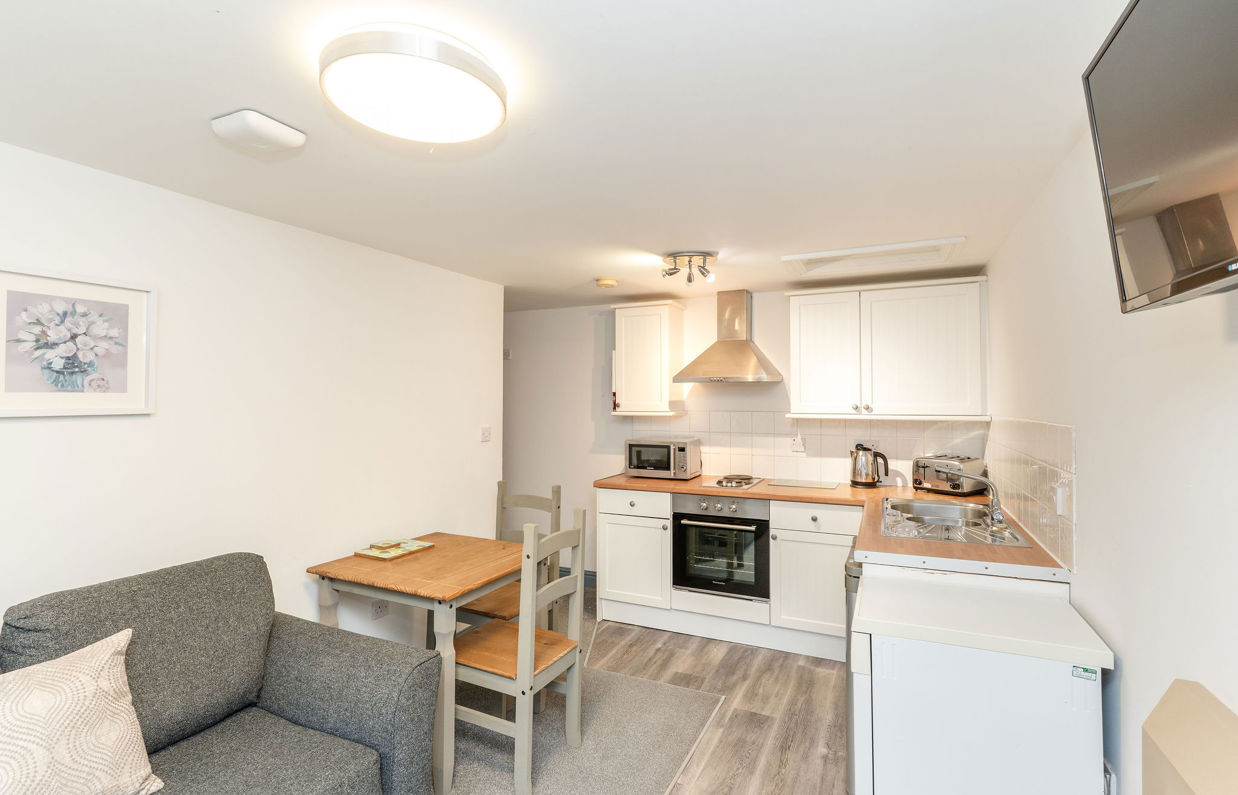 Internal of a cottage open plan living space