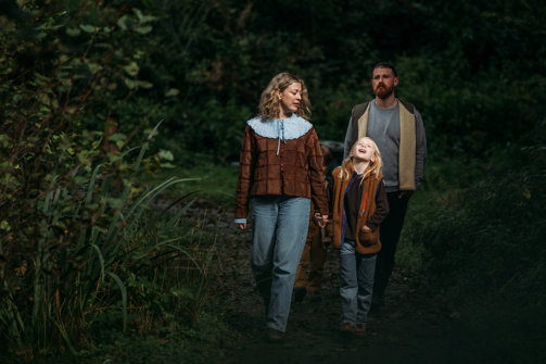 Family exploring countryside at Tregoad