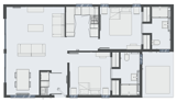 A representative floorplan of a lodge accommodation 