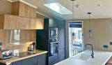 Internal of a lodge open plan kitchen
