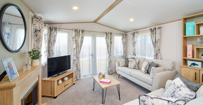 Internal of a caravan lounge