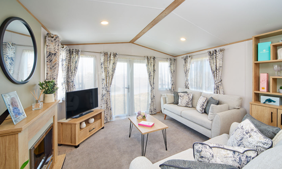 Internal of a caravan lounge