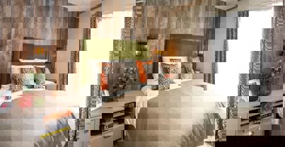 Internal of a Caravan Master Bedroom