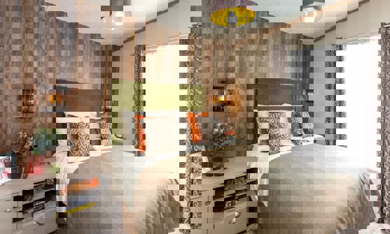 Internal of a Caravan Master Bedroom