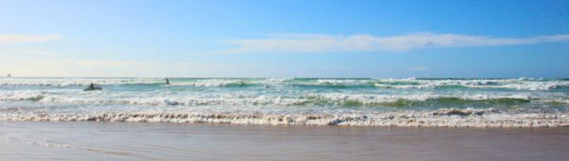 A view of the sea from a sandy beach