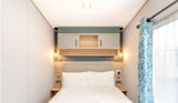 Internal of a caravan double bedroom