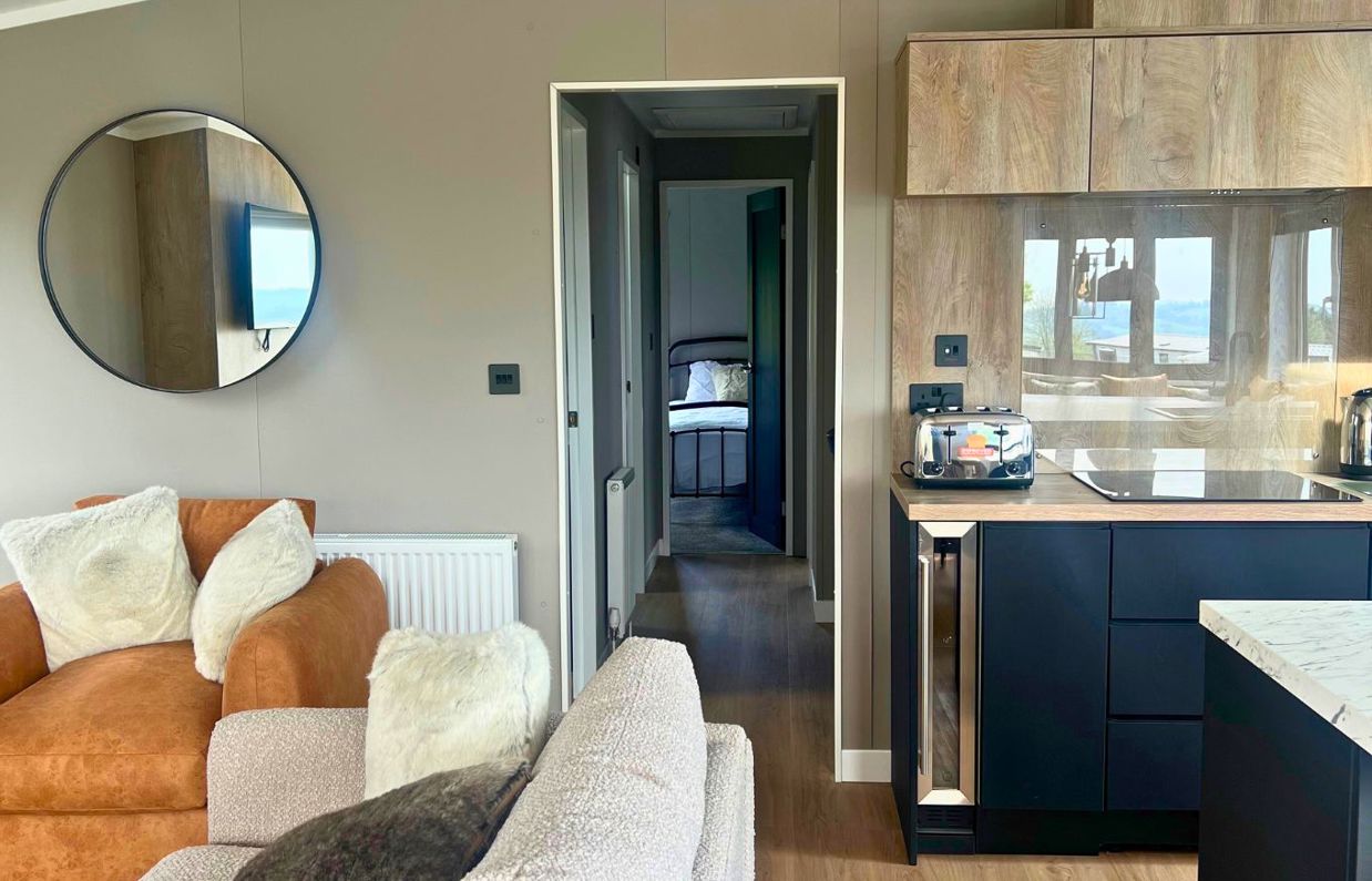 Internal of a lodge open plan living space