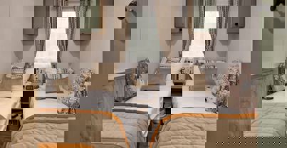 Internal of a Caravan Twin Bedroom