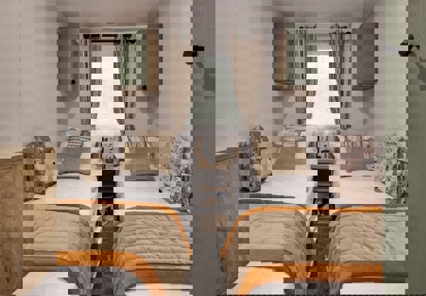 Internal of a Caravan Twin Bedroom