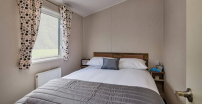 Internal of a caravan master bedroom