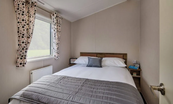 Internal of a caravan master bedroom