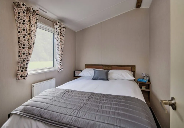 Internal of a caravan master bedroom