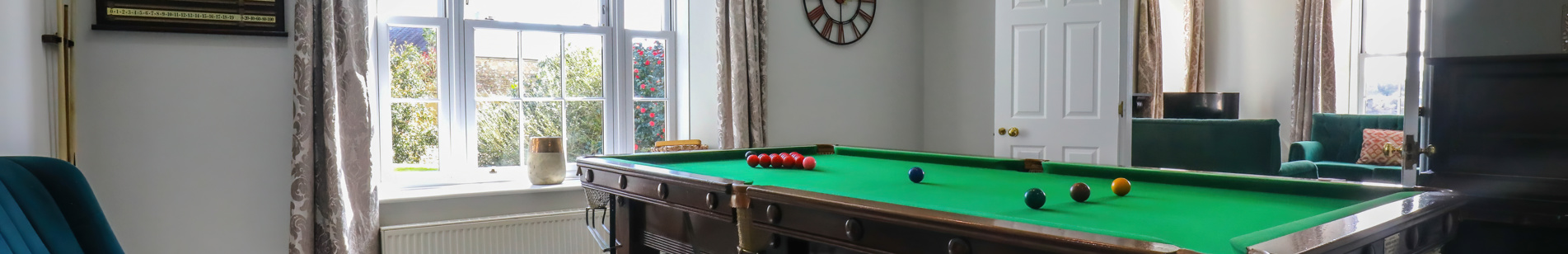 Internal of a manor house snooker room