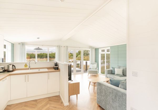 Internal of a luxury lodge open plan living space