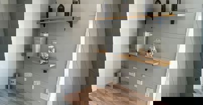 Utility area with storage