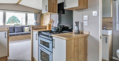 Open Plan Living and Kitchen Space and Bathroom Adjacent