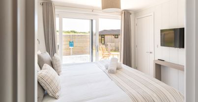 Internal of a cabin master bedroom 