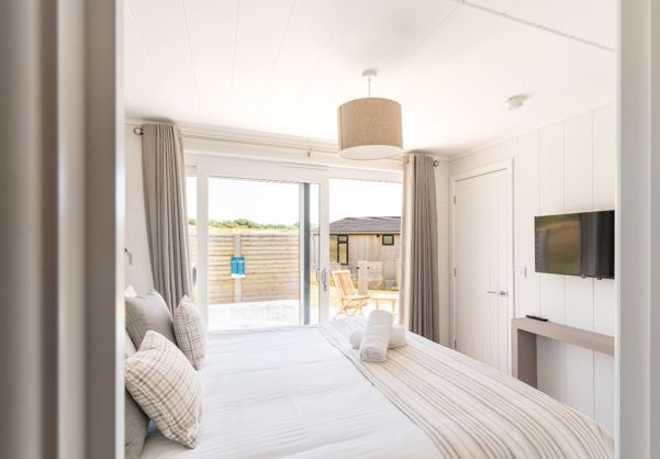 Internal of a cabin master bedroom 