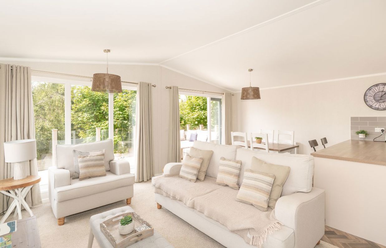 Internal of a lodge open plan living space