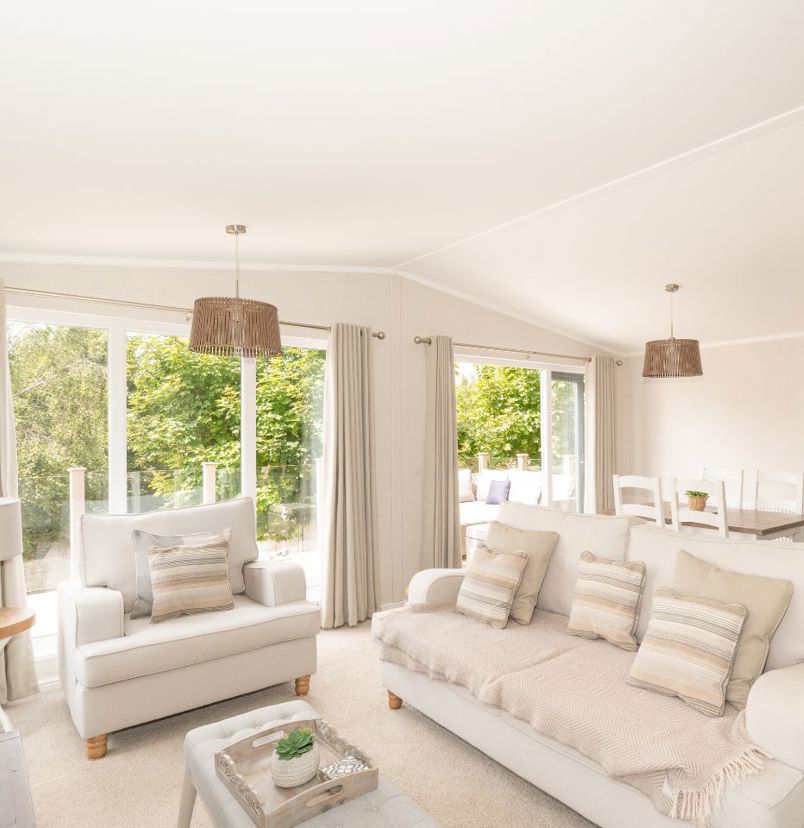 Internal of a lodge open plan living space