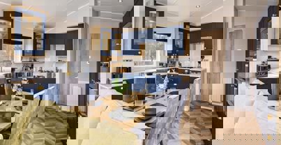 Internal of a Caravan Kitchen Diner